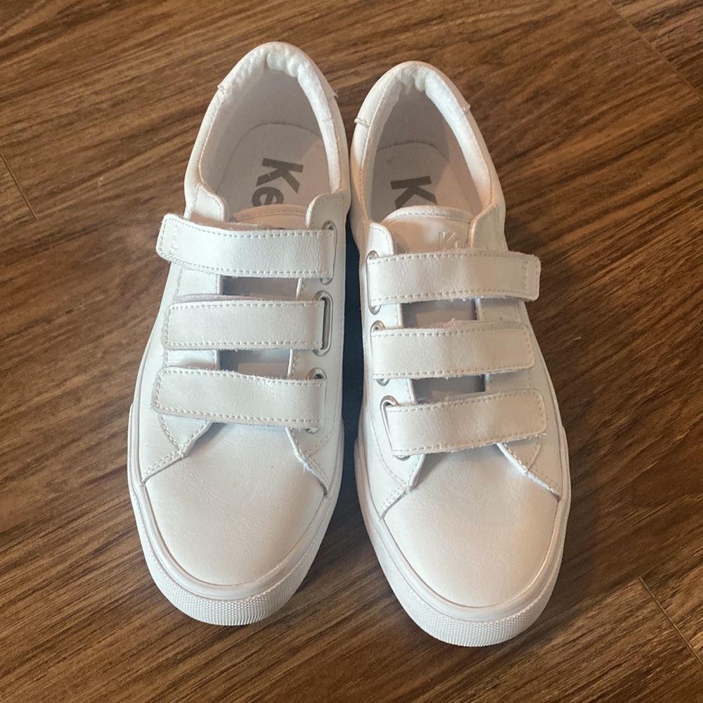 Keds Jump Kick V Leather white sneakers size 7.5 minimalist sporty preppy